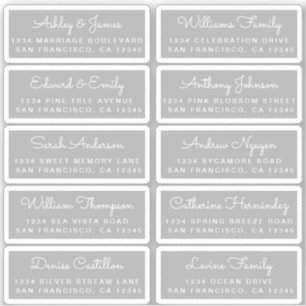 Postcard Calligraphy Wedding Guest Address Labels