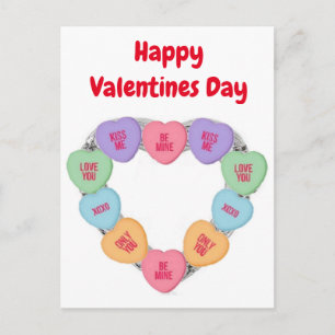 Postcard Candy Love Hearts