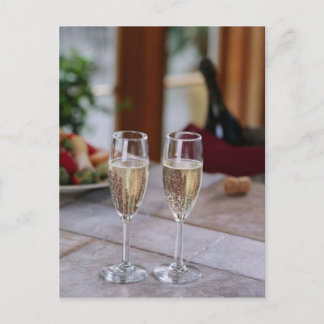 POSTCARD CHAMPAGNE FOR TWO
