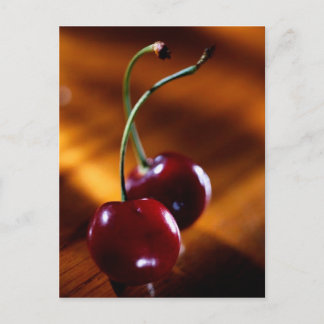 POSTCARD CHERRY PAIR
