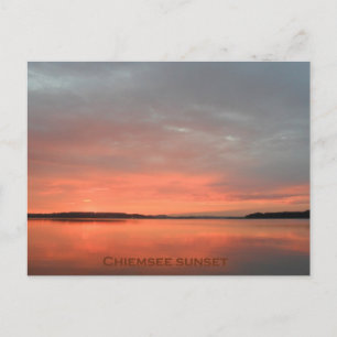 postcard chiemsee sunset