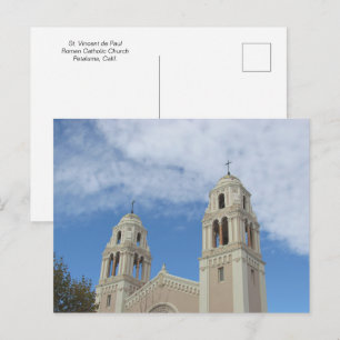 Postcard - Church Bell Towers in Petaluma