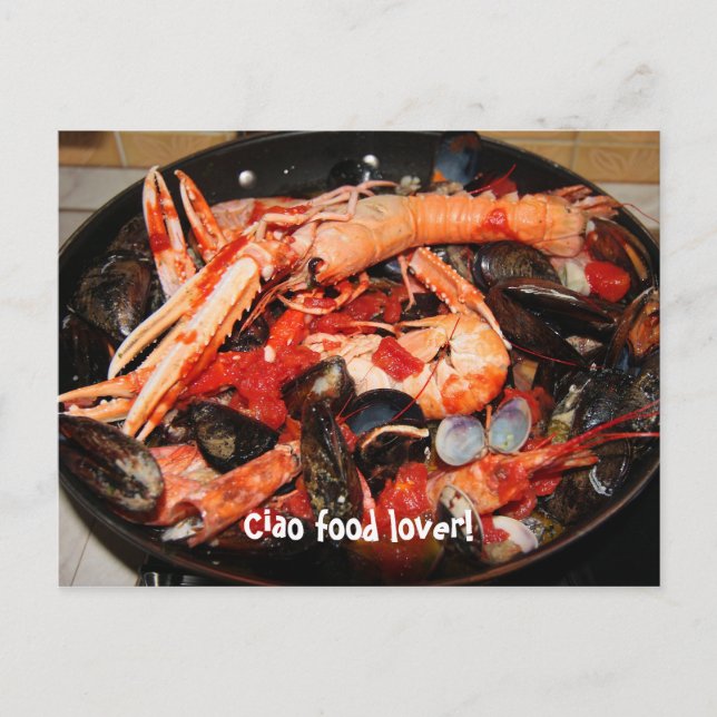 Postcard: Ciao food lover! Postcard (Front)