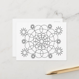 Postcard - Circles and Stars to Colour