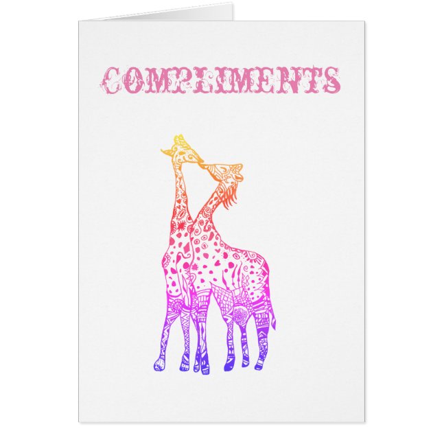 Postcard Compliments and Love Colorful African (Front)