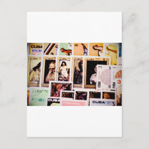 Postcard, Cuba, vintage postage stamps, Postage Postcard