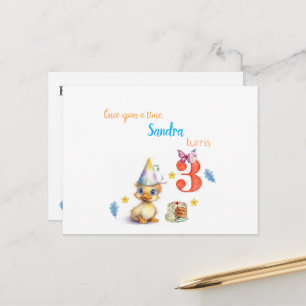 Postcard Cute Chick Cake