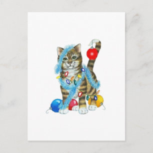 POSTCARD DECORATED KITTY