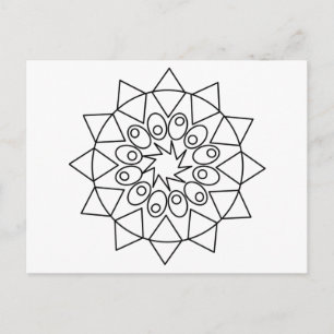 Postcard - Delecate Mandala to Colour