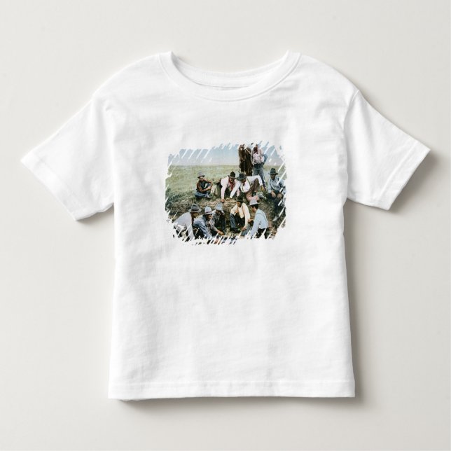 Postcard depicting cowboys gambling shooting craps toddler T-Shirt (Front)