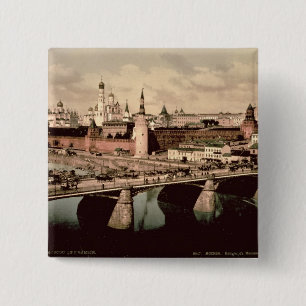 Postcard depicting the Kremlin, Moscow 15 Cm Square Badge