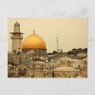 Postcard Dome Of Rock, Jerusalem Israel