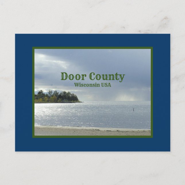 POSTCARD, DOOR COUNTY, WISCONSIN/SHIMMERY SILVERY  POSTCARD (Front)