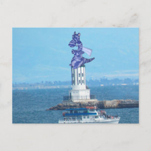 Postcard - Dragon on LA Harbour Light