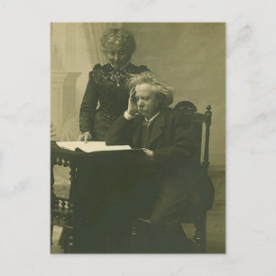 Postcard Edvard Grieg & Nina Hagerup Circa 1900