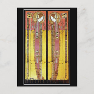 Postcard: Embroidered Panels by Margaret Macdonald Postcard