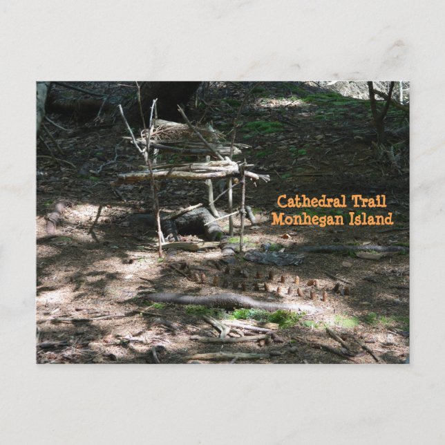 Postcard Fairy House Garden On Monhegan Island (Front)