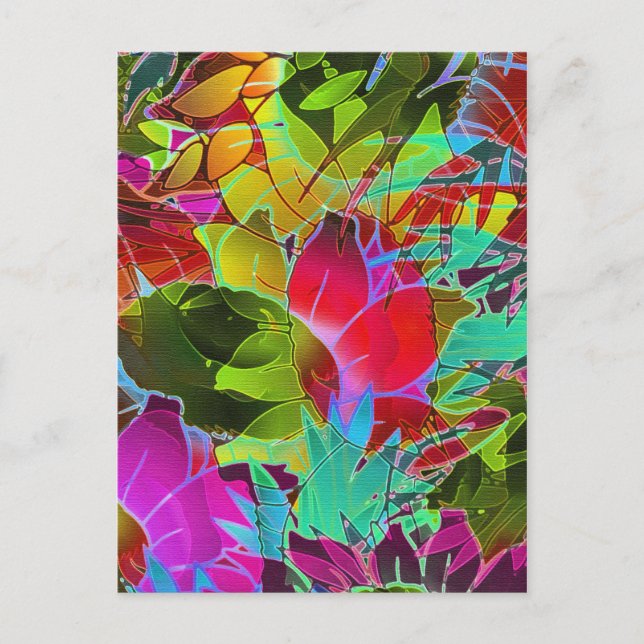 Postcard Floral Abstract Artwork (Front)