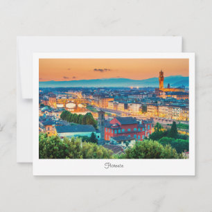 Postcard Florence sunset, Italy