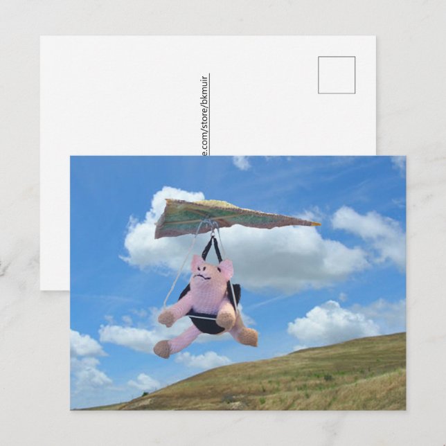 Postcard - Flying Pig not Impossible (Front/Back)