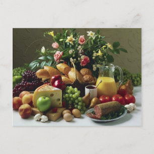 POSTCARD FOOD ON DISPLAY