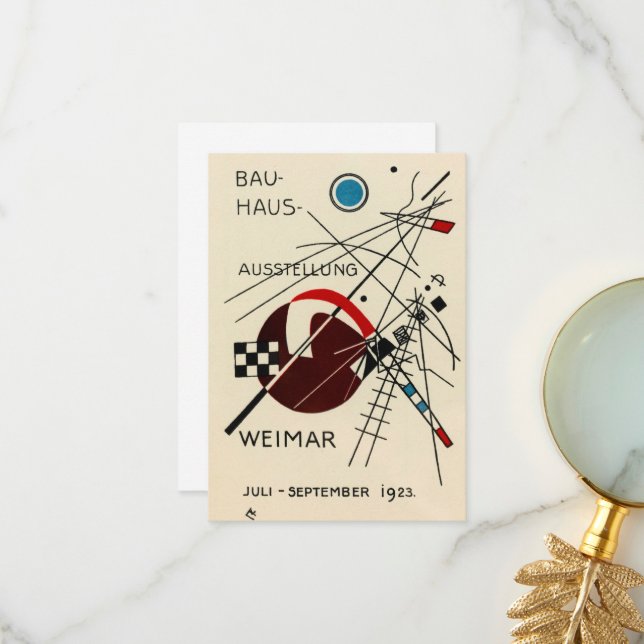 Postcard for the Bauhaus Exhibition by Kandinsky (Front/Back In Situ)