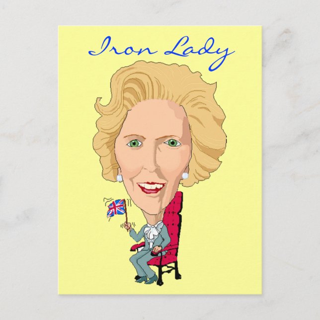 Postcard Former British Prime Minister Iron Lady (Front)