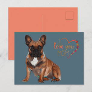 postcard French Bulldog Mother's Day