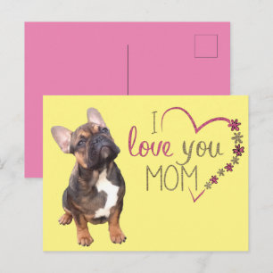postcard French Bulldog Mother's Day