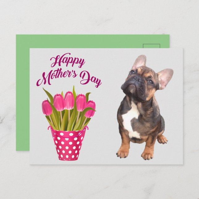 postcard French Bulldog Mother's Day (Front/Back)