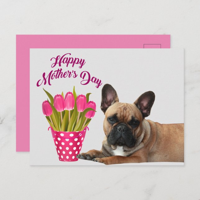 postcard French Bulldog Mother's Day (Front/Back)