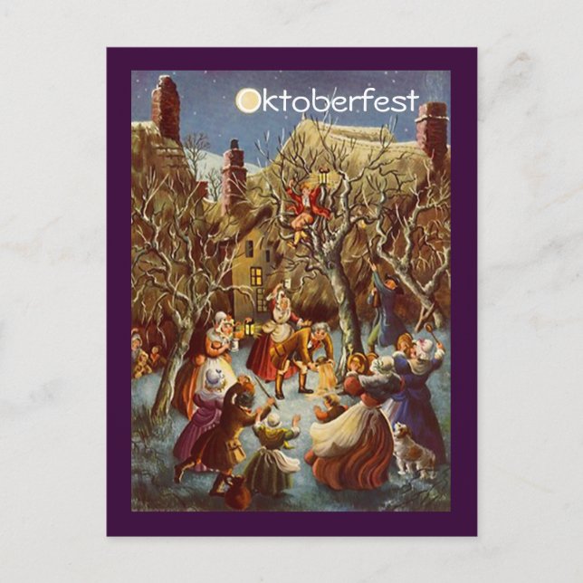 Postcard Full Moon Party Oktoberfest Celebration (Front)