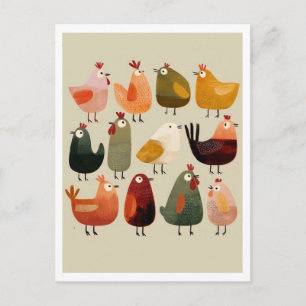 Postcard. Funny Birds Postcard