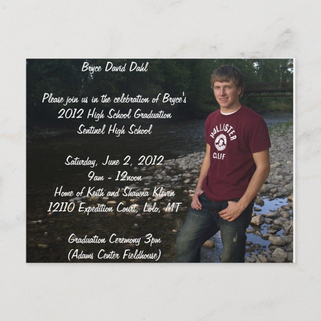 Postcard Graduation Announcement (Front)