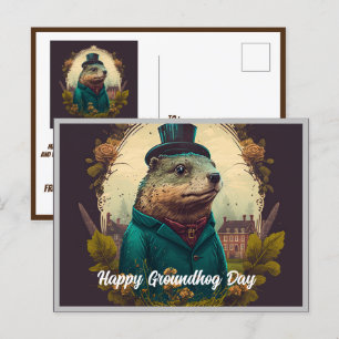 Postcard Groundhog Day A Celebration of Spring