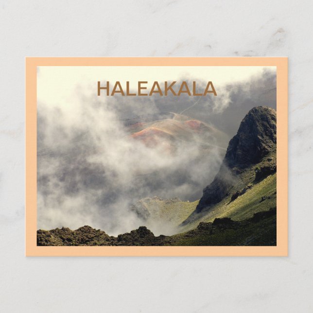 POSTCARD, "HALEAKALA RISING UP THROUGH THE CLOUDS" POSTCARD (Front)