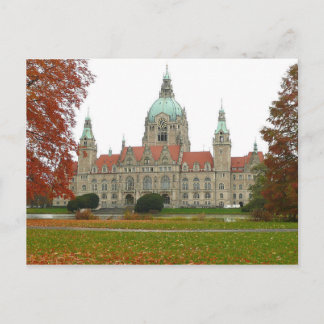 Postcard Hannover Neues Rathaus Herbst, Germany