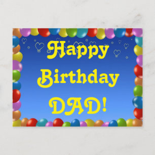 Postcard Happy Birthday Dad