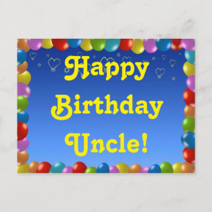 Postcard Happy Birthday Uncle