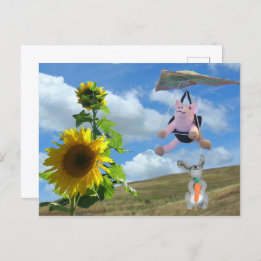 Postcard - Happy Friends on Hill