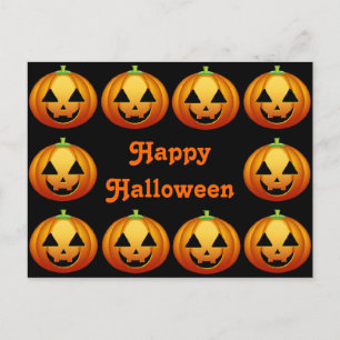 Postcard Happy Halloween Pumpkin
