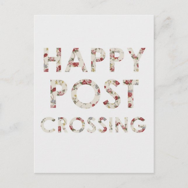 Postcard "Happy Postcrossing Roses" (Front)