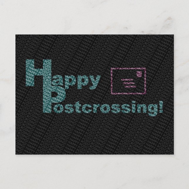 Postcard "Happy Postcrossing! Text Effect" (Front)
