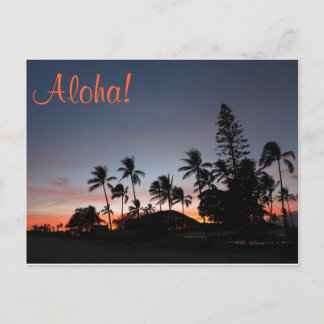 Postcard - Hawaiian sunset