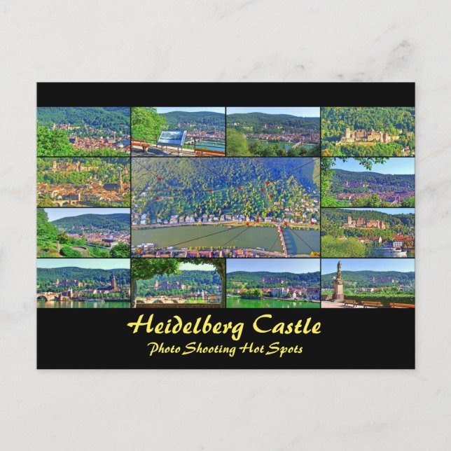 PostCard Heidelberg Castle Photo Shooting HotSpots (Front)