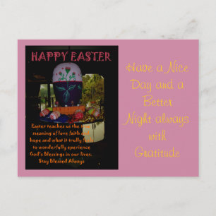Postcard Horizontal Template Happy Easter