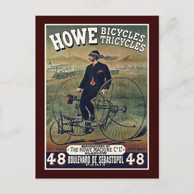Postcard: Howe Bicycles & Tricycles Postcard (Front)