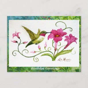 Postcard Hummingbird Greeting Card