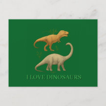 Postcard - I Love Dinosaurs