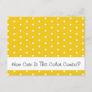 Postcard in Mustard and White